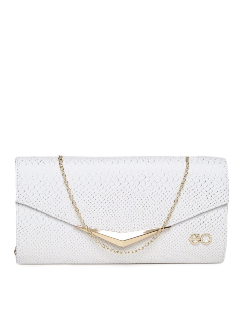 

E2O White Printed Oversized Clutch