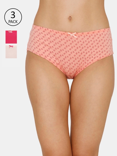 

Zivame Women Pack of 3 Assorted Hipster Briefs ZI2420FASHMTGLD