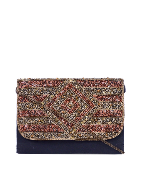 

Diwaah Gold-Toned Embellished Foldover Clutch