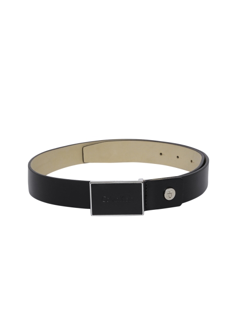 

Calvin Klein Men Black Solid Leather Belt