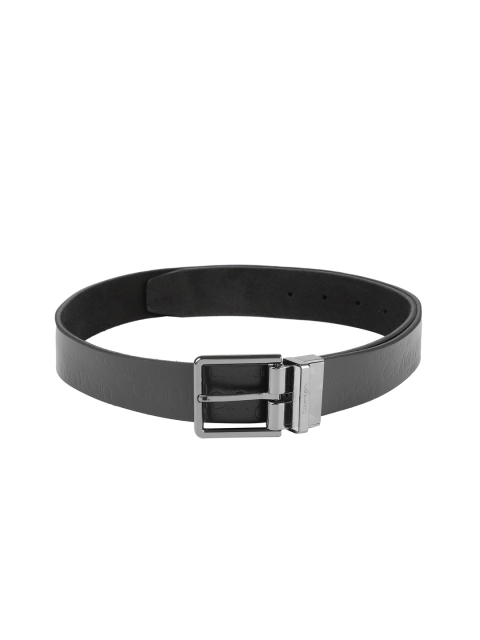 

Calvin Klein Men Black Printed Reversible Leather Belt