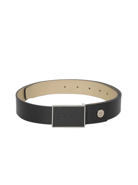 

Calvin Klein Men Navy Blue Leather Solid Belt