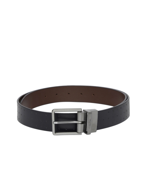 

Calvin Klein Men Navy Blue Leather Solid Belt