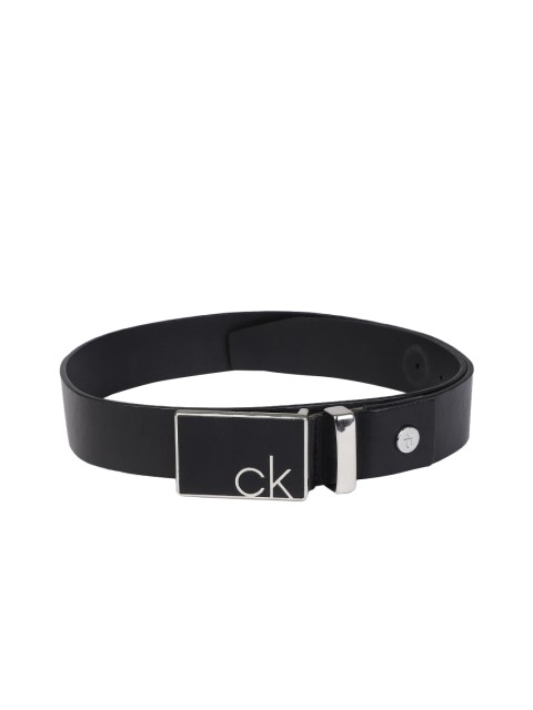 

Calvin Klein Men Black Solid Leather Belt