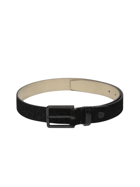 

Calvin Klein Men Black Suede Printed Belt