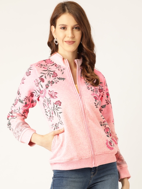 

Monte Carlo Women Pink & Green Floral Printed Sweatshirt