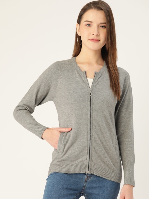 

Monte Carlo Women Grey Solid Cardigan