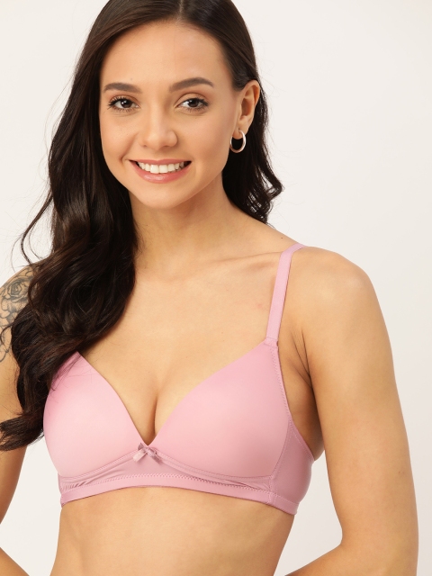 

DressBerry Pink Solid Non-Wired Lightly Padded T-shirt Bra PM-NWPD-TR-01