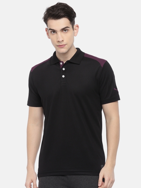 

Puma Men Black Solid Train Polo Soprts T-shirt