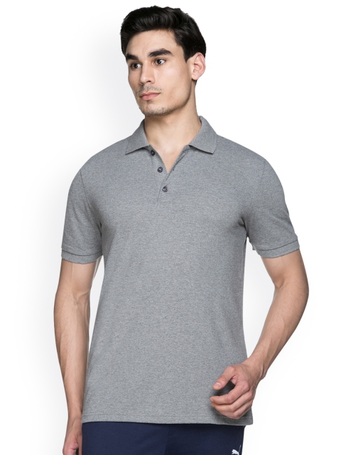 

Puma Men Grey Solid Esn Polo T-shirt