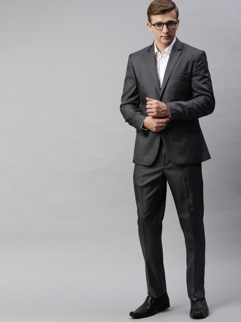 

Park Avenue Men Charcoal Grey Solid Regular Fit Single Breasted Formal Suit