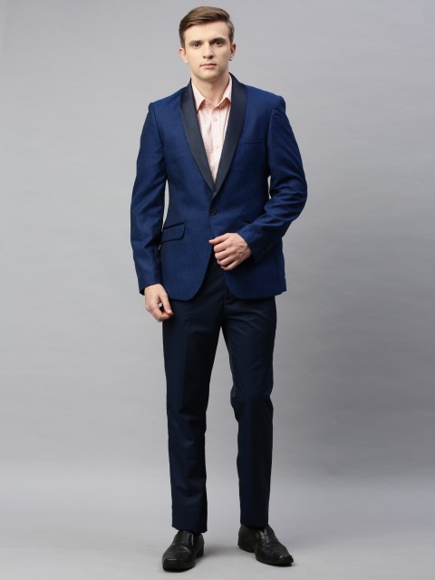 

Raymond Men Navy Blue Solid Suit