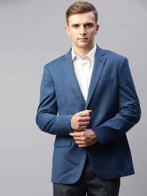 

Raymond Men Blue Contemporary Fit Solid Single-Breasted Formal Blazer