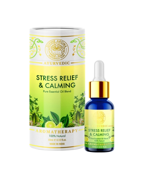 

DIVINE AROMA Stress Relief & Calming Blend Essential Oil, Green