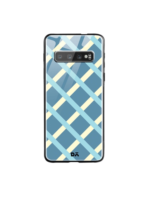 

DailyObjects Blue & White Blueberrry Diagonal Checks Samsung Galaxy S10 Glass Case