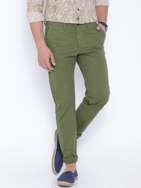 

Jack & Jones Olive Green Marco Slim Fit Trousers