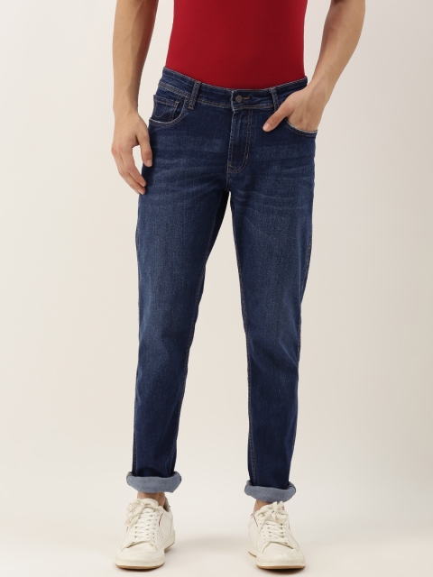 

Peter England Men Blue Slim Tapered Fit Mid-Rise Clean Look Stretchable Jeans