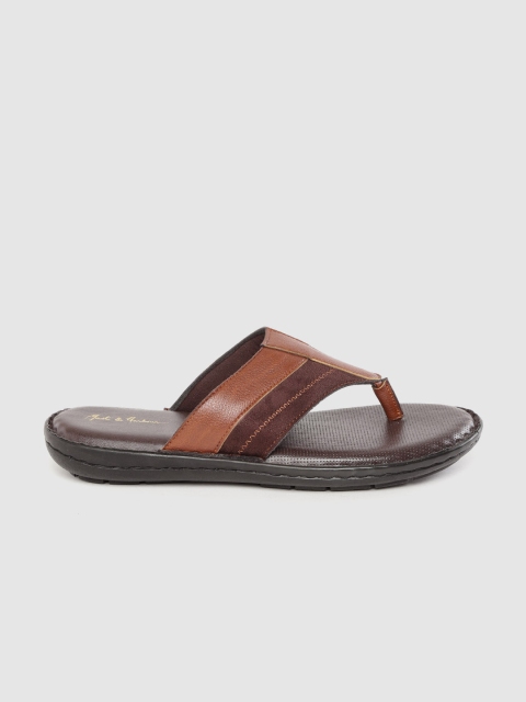 

Mast & Harbour Men Brown Solid Comfort Sandals