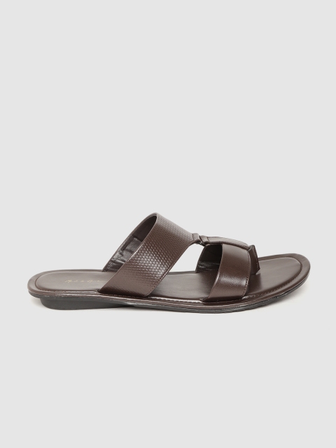 

Mast & Harbour Men Coffee Brown Textured Comfort Sandals
