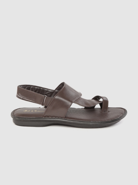 

Mast & Harbour Men Coffee Brown One Toe Comfort Sandals