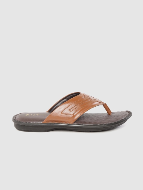 

Mast & Harbour Men Tan Brown Comfort Sandals