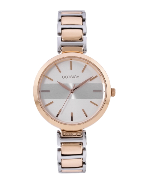 

CORSICA Women Silver-Toned & Rose Gold Analogue Watch LSA-C0-002-01