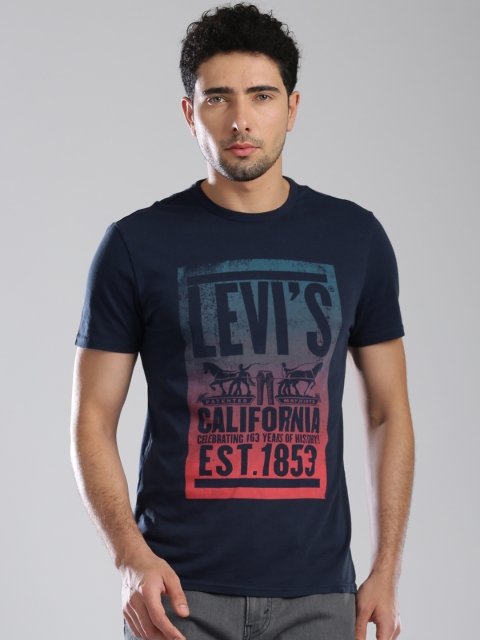 

Levi's Navy Printed T-shirt, Navy blue