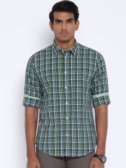 

Arrow Sport Green & Blue Checked Slim Casual Shirt