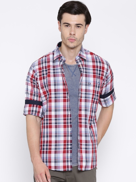 

Arrow Sport White & Red Checked Casual Shirt