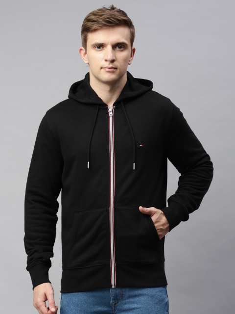 

Tommy Hilfiger Men Black Solid Open Front Jacket