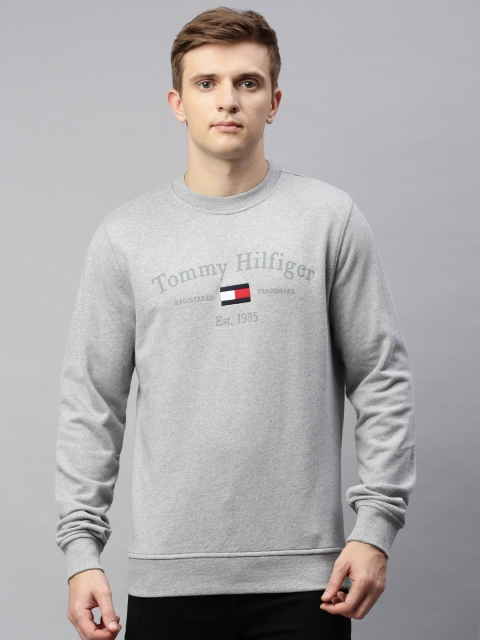 

Tommy Hilfiger Men Grey Embroidered Sweatshirt