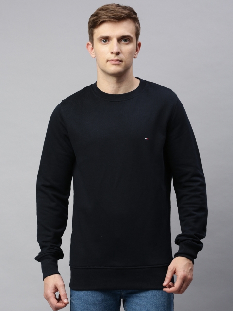 

Tommy Hilfiger Men Navy Blue Solid Sweatshirt