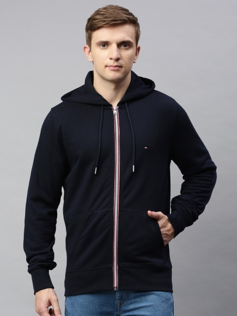 

Tommy Hilfiger Men Navy Blue Solid Open Front Jacket