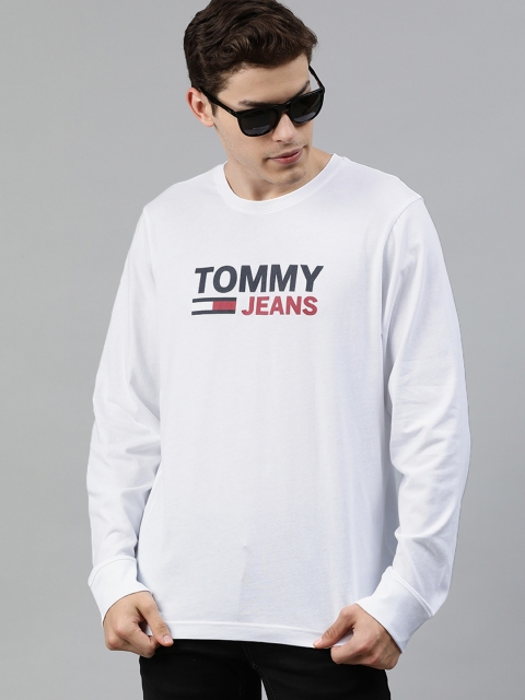 

Tommy Hilfiger Men White Printed Round Neck T-shirt
