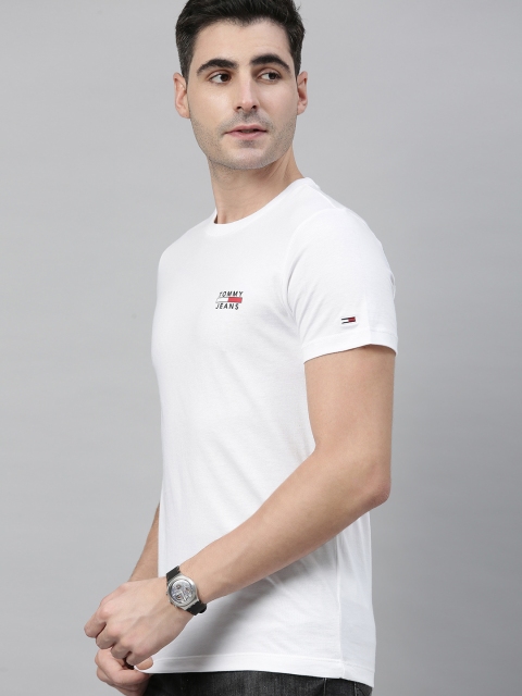 

Tommy Hilfiger Men White Printed Round Neck T-shirt