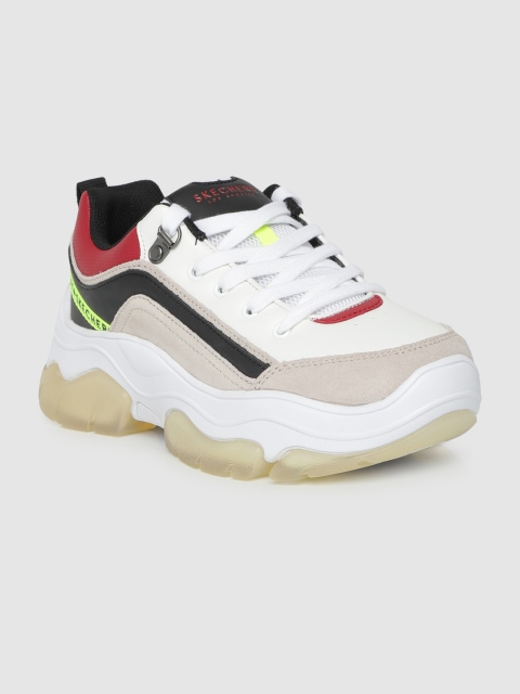 

Skechers Women White Amp'd City Blocks Sneakers