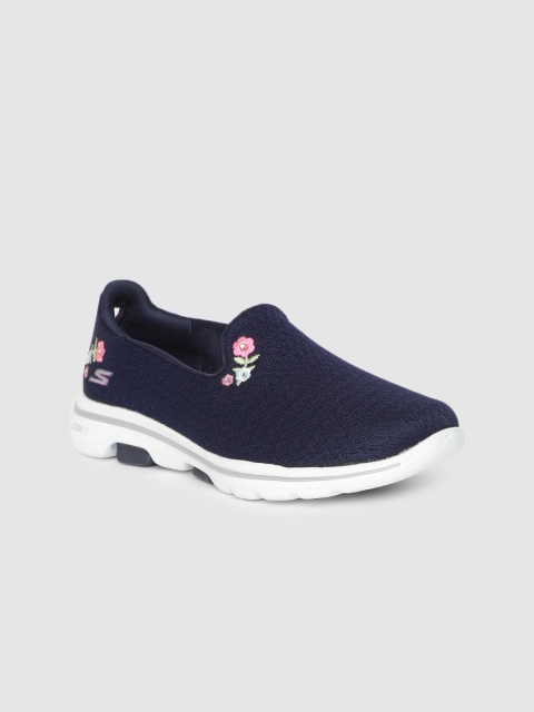 

Skechers Women Navy Blue Go Walk 5 Garland Walking Shoes