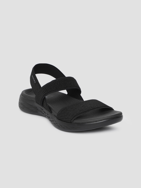 

Skechers Women Black Textured ON-THE-GO 600 - FLAWLESS Open Toe Flats