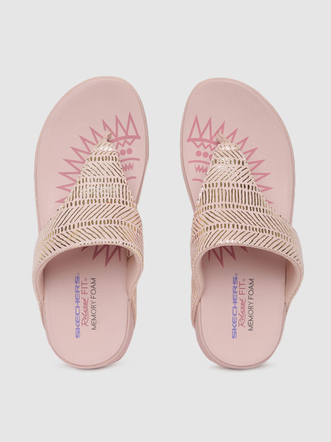 

Skechers Women Pink RETROGRAPHS Open Toe Flats