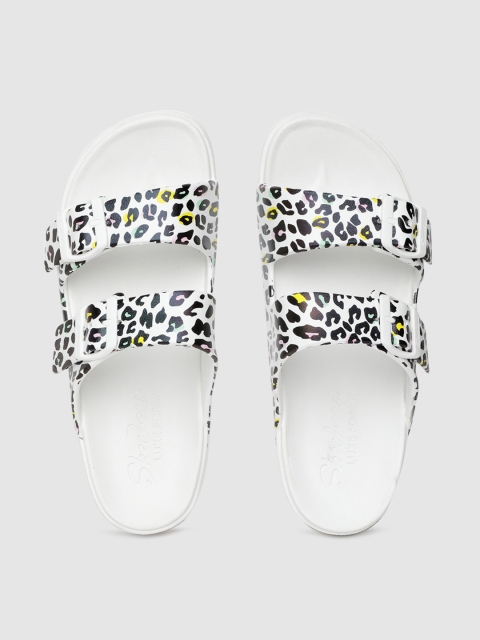 

Skechers Women White & Black Printed CALI BREEZE Slip-On