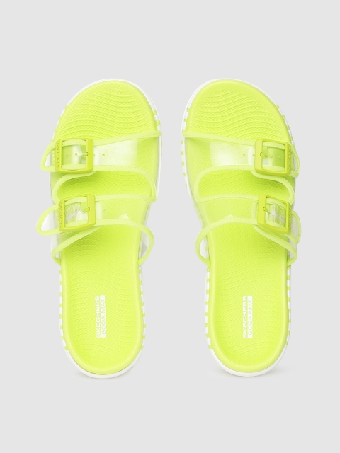 

Skechers Women Lime Green GO WALK SMART Sliders