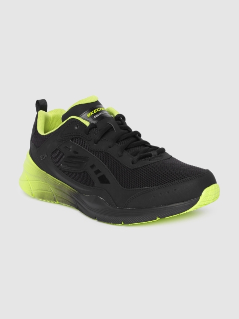 

Skechers Men Black & Lime Green EQUALIZER 4.0 Sneakers