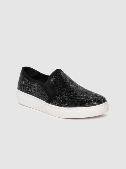 

Skechers Women Black GOLDIE-FLASHOW Slip-On Sneakers