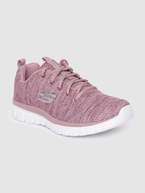 

Skechers Women Mauve Graceful Twisted Fortune Sneakers