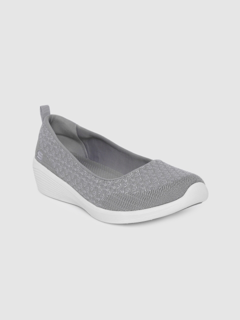 

Skechers Women Grey Solid ARYA - GET REAL Ballerinas