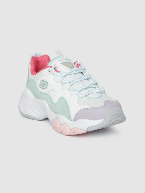 

Skechers Women Multicoloured Colourblocked D'LITES 3.0 - MOON VISIONS Leather Sneakers, Multi