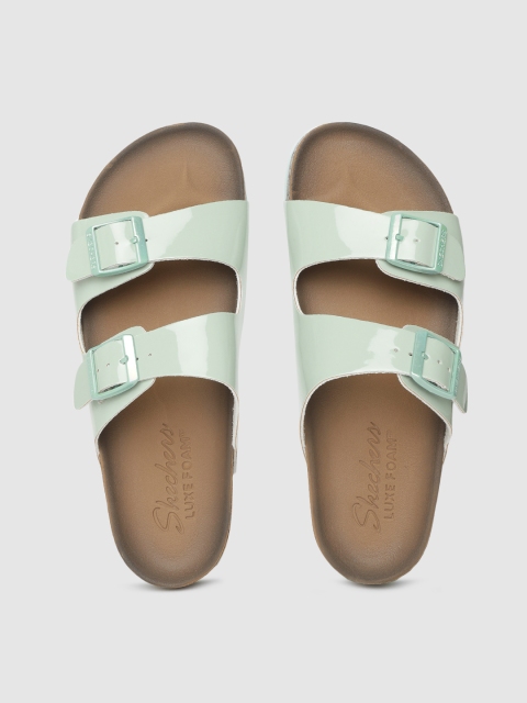 

Skechers Women Turquoise Blue GRANOLA Open Toe Flats