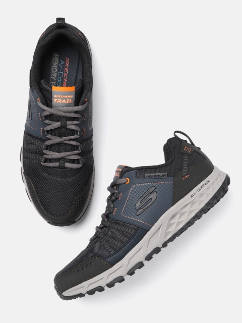 

Skechers Men Black ESCAPE PLAN Leather Sneakers