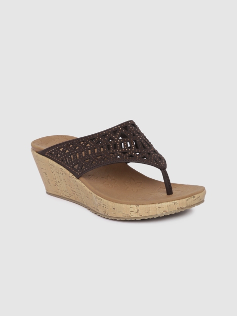 

Skechers Women Brown Solid BEVERLEE Sandals