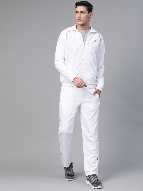 

Alcis Men White Printed Sports Tracksuit